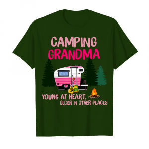 306 Grandma Camping Ladies Men's T-Shirt Deep Forest