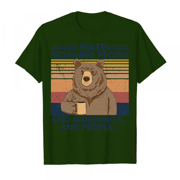 Camping I Hate Morning People Men's T-Shirt Deep Forest