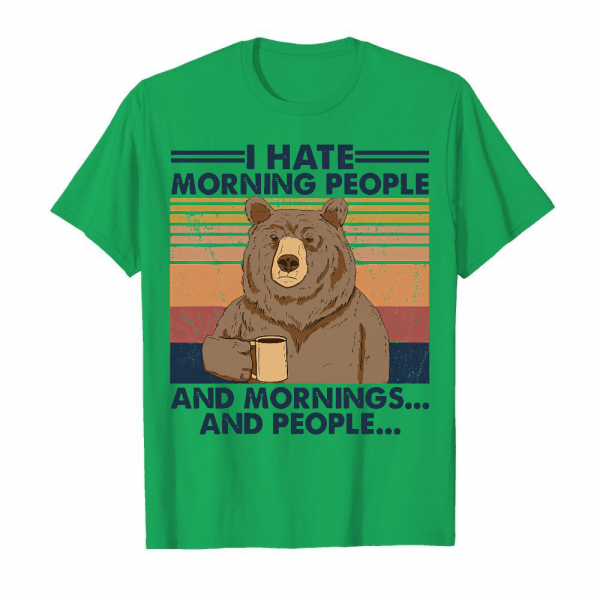 Camping I Hate Morning People Men's T-Shirt Kelly Green