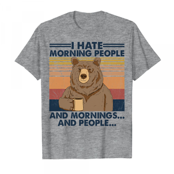 Camping I Hate Morning People Men's T-Shirt Sport Grey