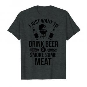 Drink Beer And Smoke Some Meat Men's T-Shirt Dark Heather