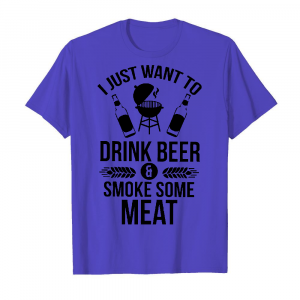 Drink Beer And Smoke Some Meat Men's T-Shirt Iris