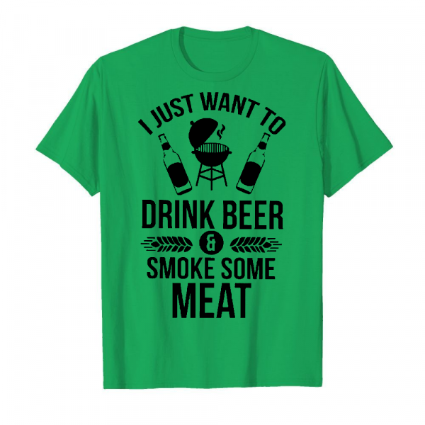 Drink Beer And Smoke Some Meat Men's T-Shirt Kelly Green