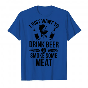 Drink Beer And Smoke Some Meat Men's T-Shirt Royal Blue