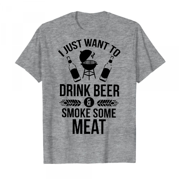 Drink Beer And Smoke Some Meat Men's T-Shirt Sport Grey