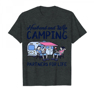 Husband And Wife Camping Men's T-Shirt Dark Heather
