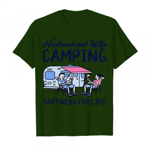 Husband And Wife Camping Men's T-Shirt Deep Forest