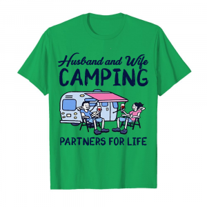 Husband And Wife Camping Men's T-Shirt Kelly Green