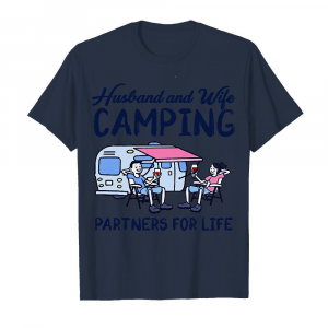 Husband And Wife Camping Men's T-Shirt Navy