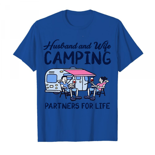 Husband And Wife Camping Men's T-Shirt Royal Blue