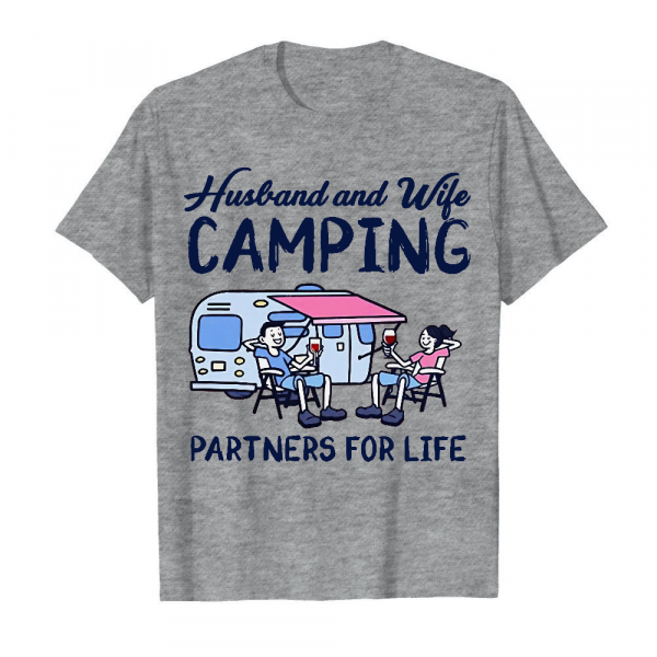 Husband And Wife Camping Men's T-Shirt Sport Grey