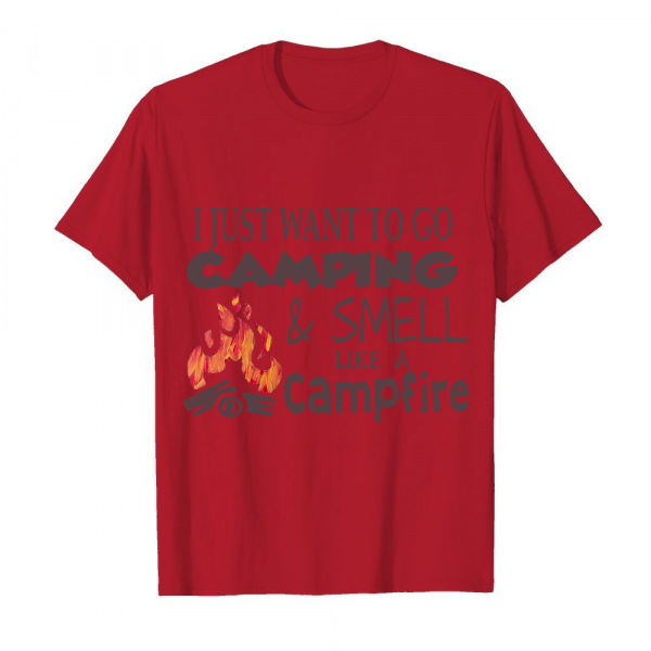 I Just Want To Go Camping Smell Like A Campfire Men's T-Shirt Cardinal