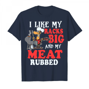 I Like My Racks Big Men's T-Shirt Navy