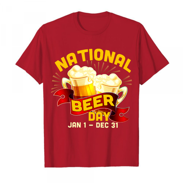 National Beer Day Men's T-Shirt Cardinal