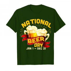 National Beer Day Men's T-Shirt Deep Forest