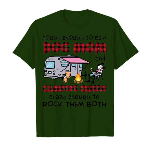 Tough Enough To Be A Dog Mom Men's T-Shirt Deep Forest