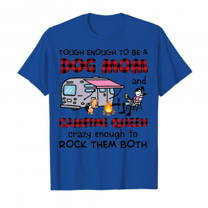 Tough Enough To Be A Dog Mom Men's T-Shirt Royal Blue