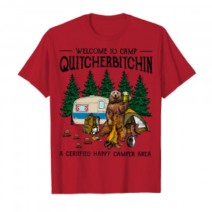 Welcome To Camp Quitcherbichin Men's T-Shirt Cardinal