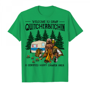 Welcome To Camp Quitcherbichin Men's T-Shirt Kelly Green