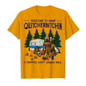 Welcome To Camp Quitcherbichin Men's T-Shirt Orange