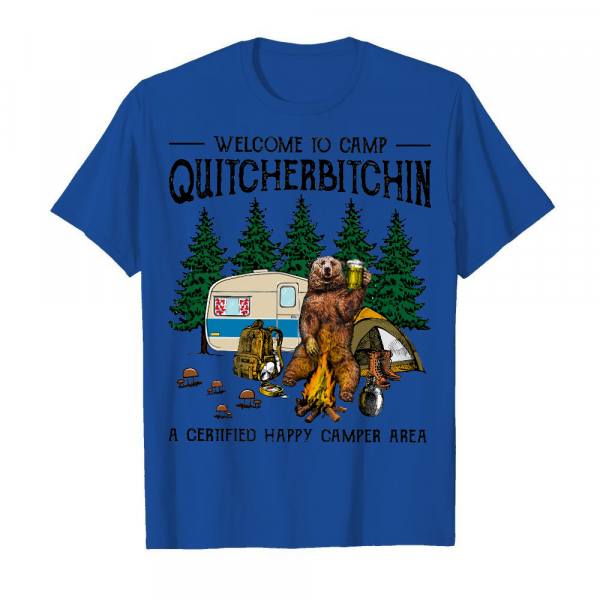 Welcome To Camp Quitcherbichin Men's T-Shirt Royal Blue